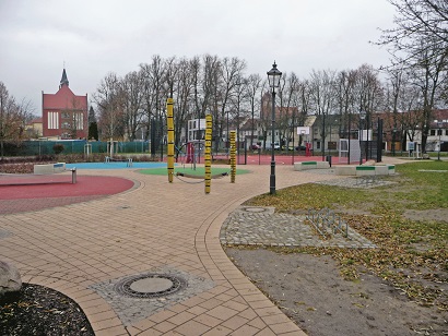 Spielplatz auf dem Gelände der umgestalteten Beguinenwiese in Perleberg 