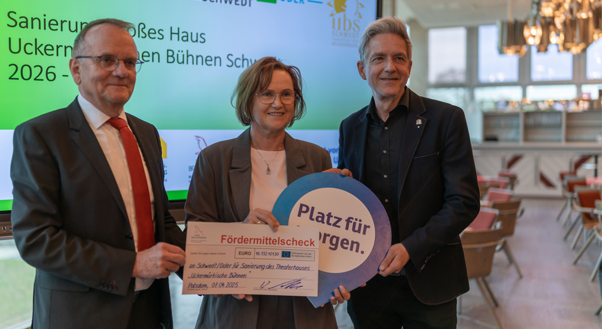 Fördermittelbescheidübergabe in Schwedt/Oder