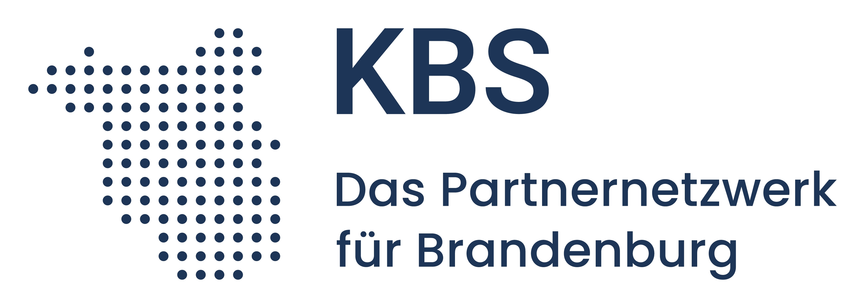 Logo der KBS mit dem Umriss von Brandenburg und dem Schriftzug KBS Das Partnernetzwerk für Brandenburg