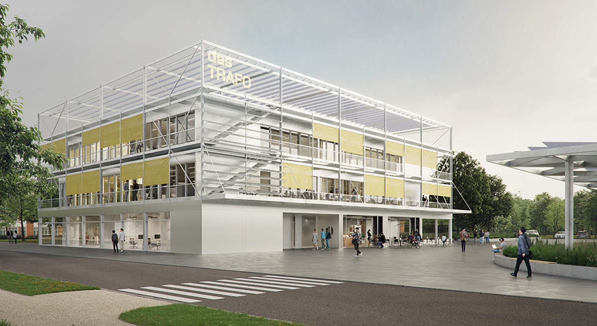 Entwurf des Architekturbüros Kleyer, Koblitz, Letzel, Freivogel Entwurf für das TRAFO