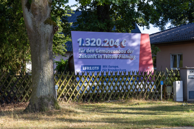 Darstellung eines Großflächenplakats in Teltow-Fläming