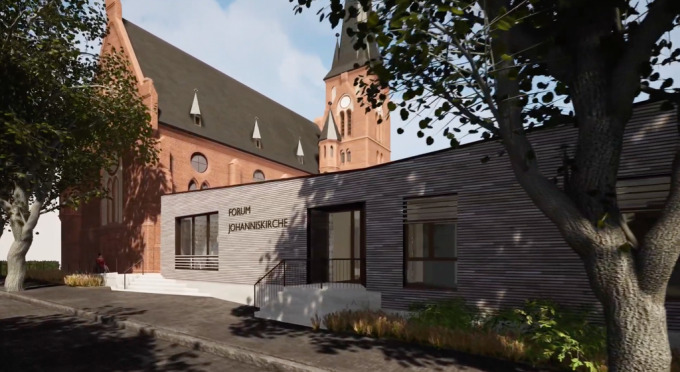 Animation des zukünftigen Forums Johanniskirche