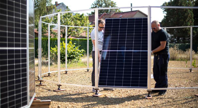 Abbildung des Aufbaus eines Moduls des Solar-Iglus