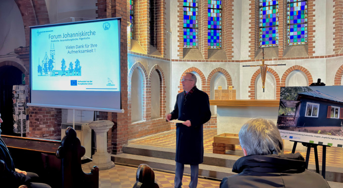 Infrastrukturminister Detlef Tabbert in der Johanniskirche